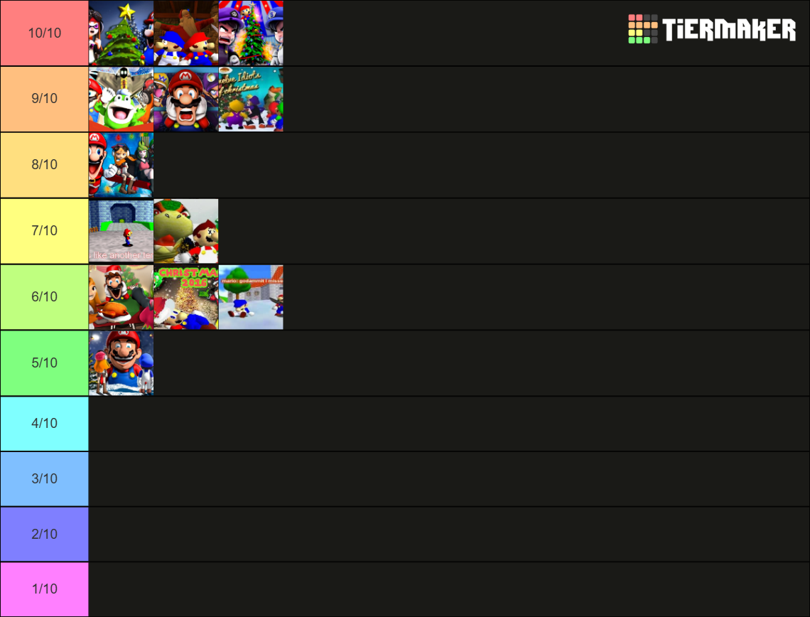 SMG4 Christmas Specials Tier List Rankings) TierMaker