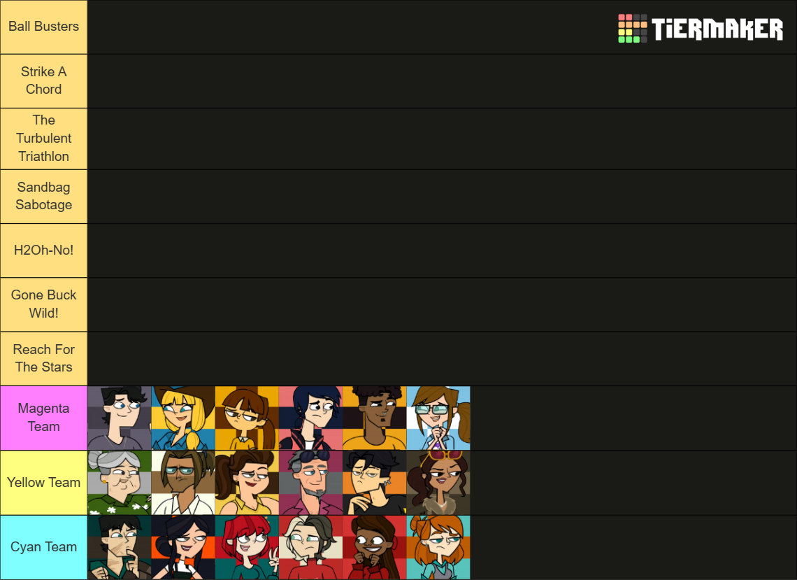 Disventure Camp All Stars Characters tierlist Tier List (Community ...