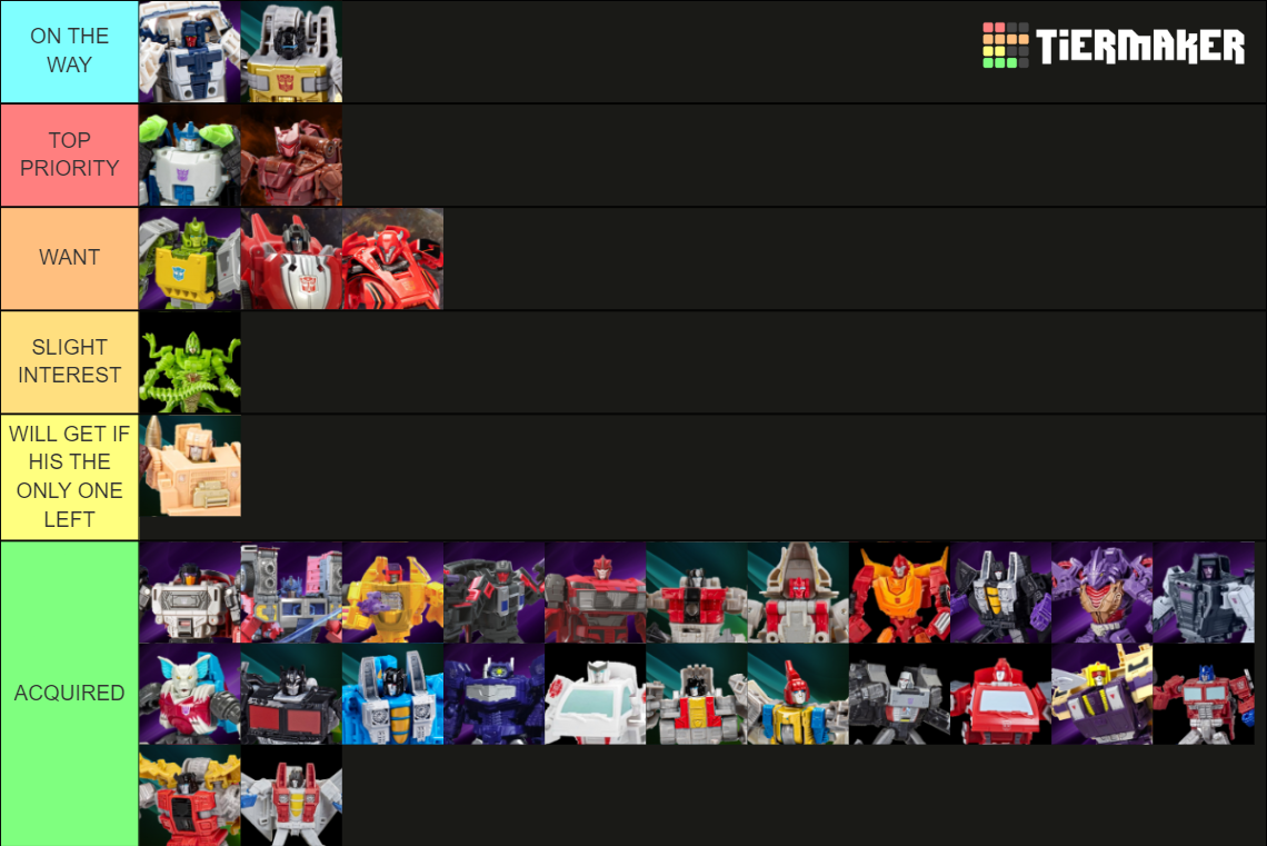 Transformers Legacy + War For Cybertron Complete Tierlist Tier List 