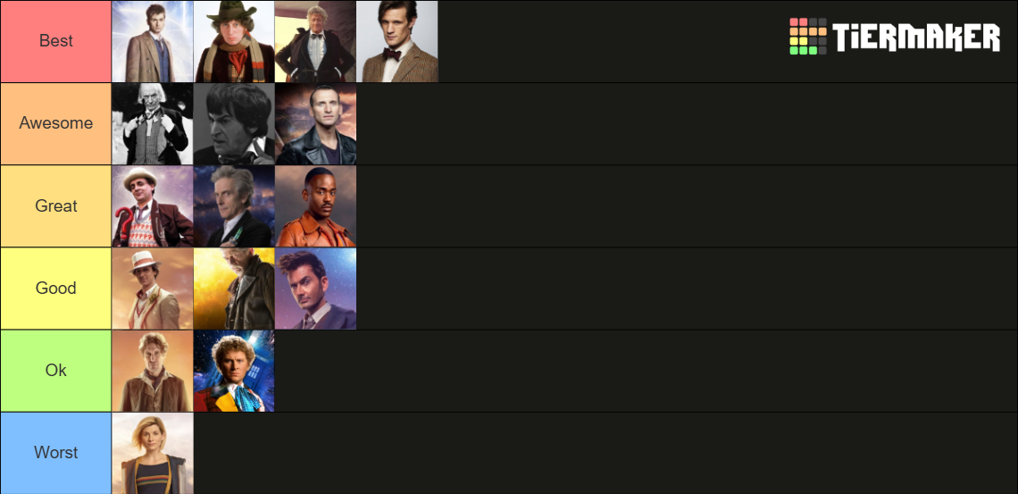 All Doctors From Doctor Who (1963-2024) Tier List (Community Rankings ...