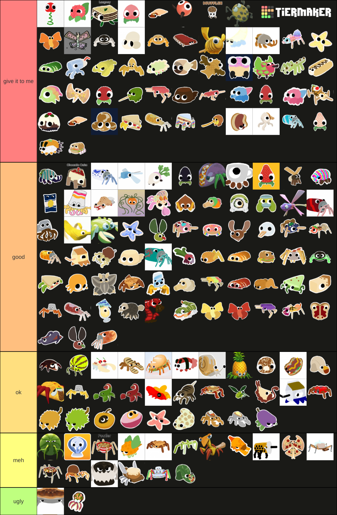 ranking-bugsnax-bugs-tier-list-community-rankings-tiermaker