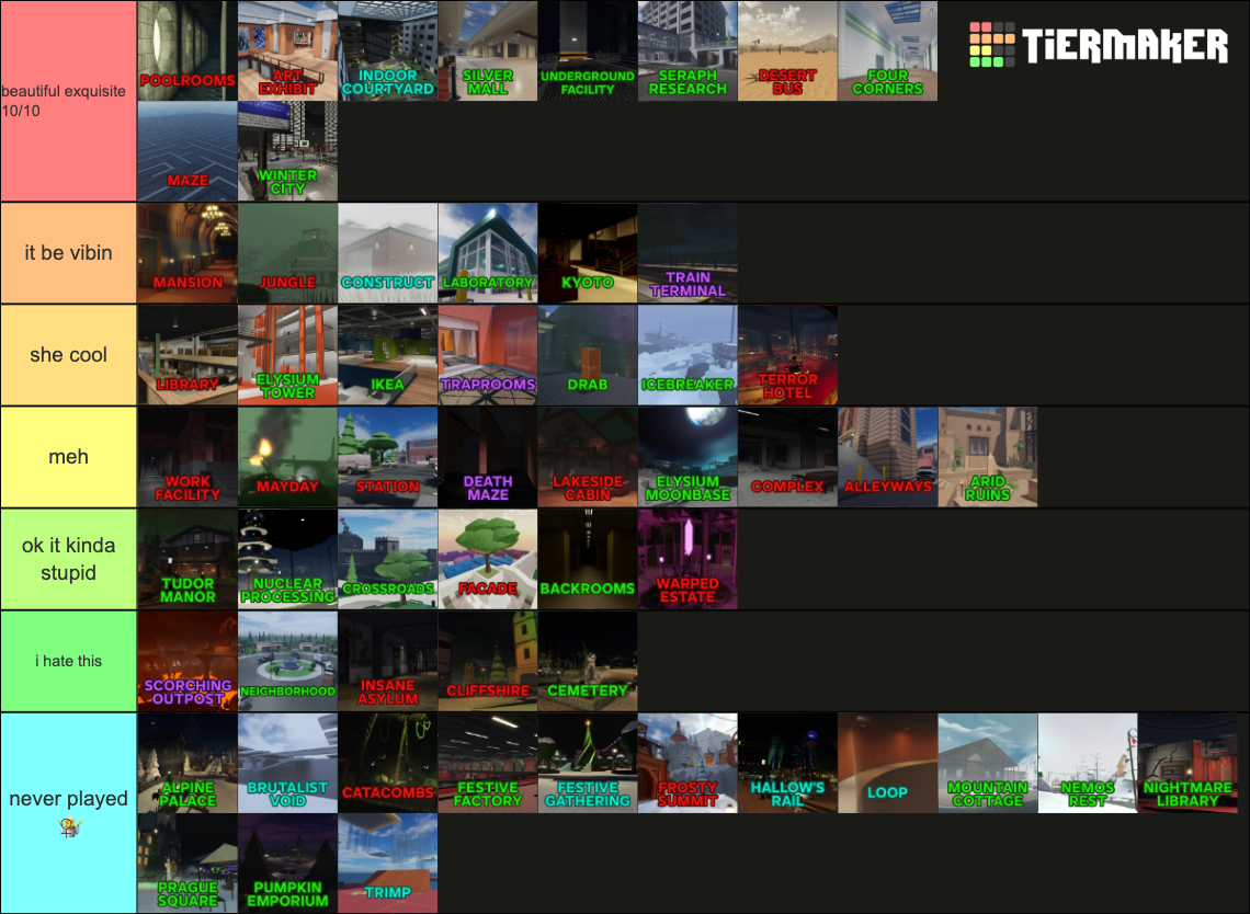 Evade - All Maps (March 2024) Tier List (Community Rankings) - TierMaker