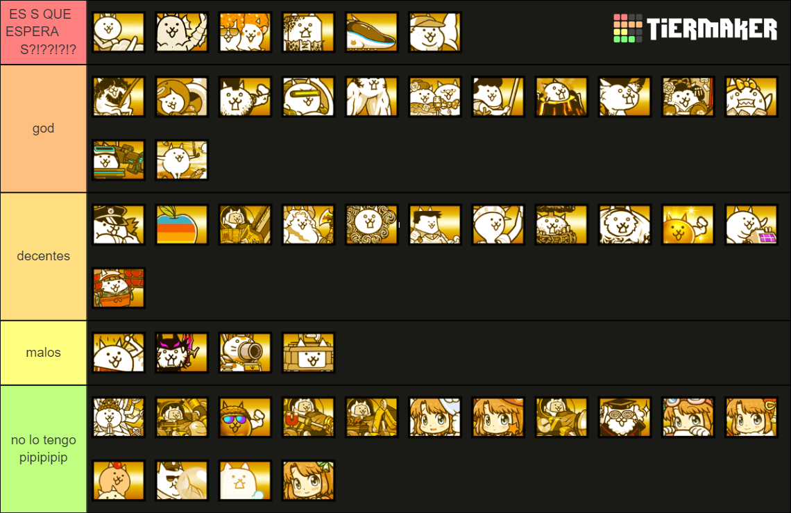 Battle Cats All SUPER RARE Cats Tier List (Community Rankings) - TierMaker - Super Rare Cat Tier List Battle Cats