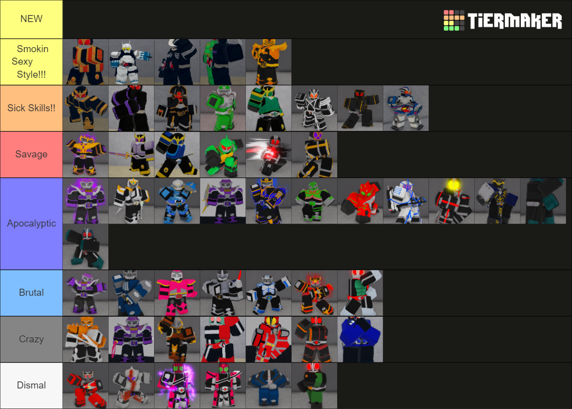 rising mighty rider world update Tier List (Community Rankings) - TierMaker