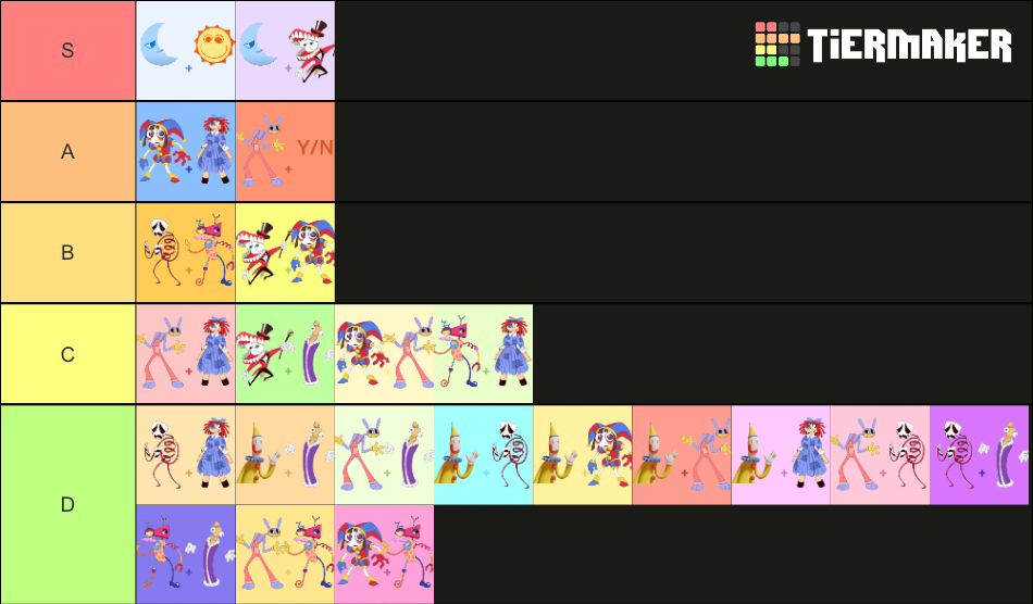 The amazing digital circus ships Tier List (Community Rankings) - TierMaker