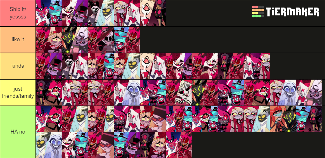 A Hazbin Hotel Ship Tier List (Community Rankings) - TierMaker