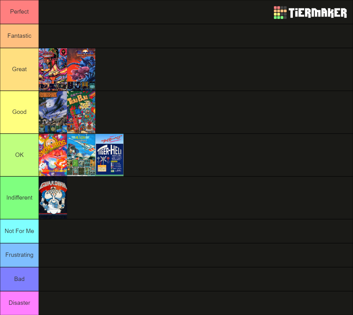 Evercade - Toaplan Arcade 1 Tier List (Community Rankings) - TierMaker