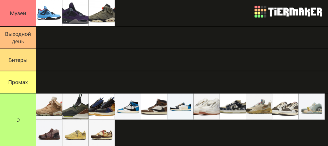 TRAVIS SCOTT x NIKE Tier List Rankings) TierMaker