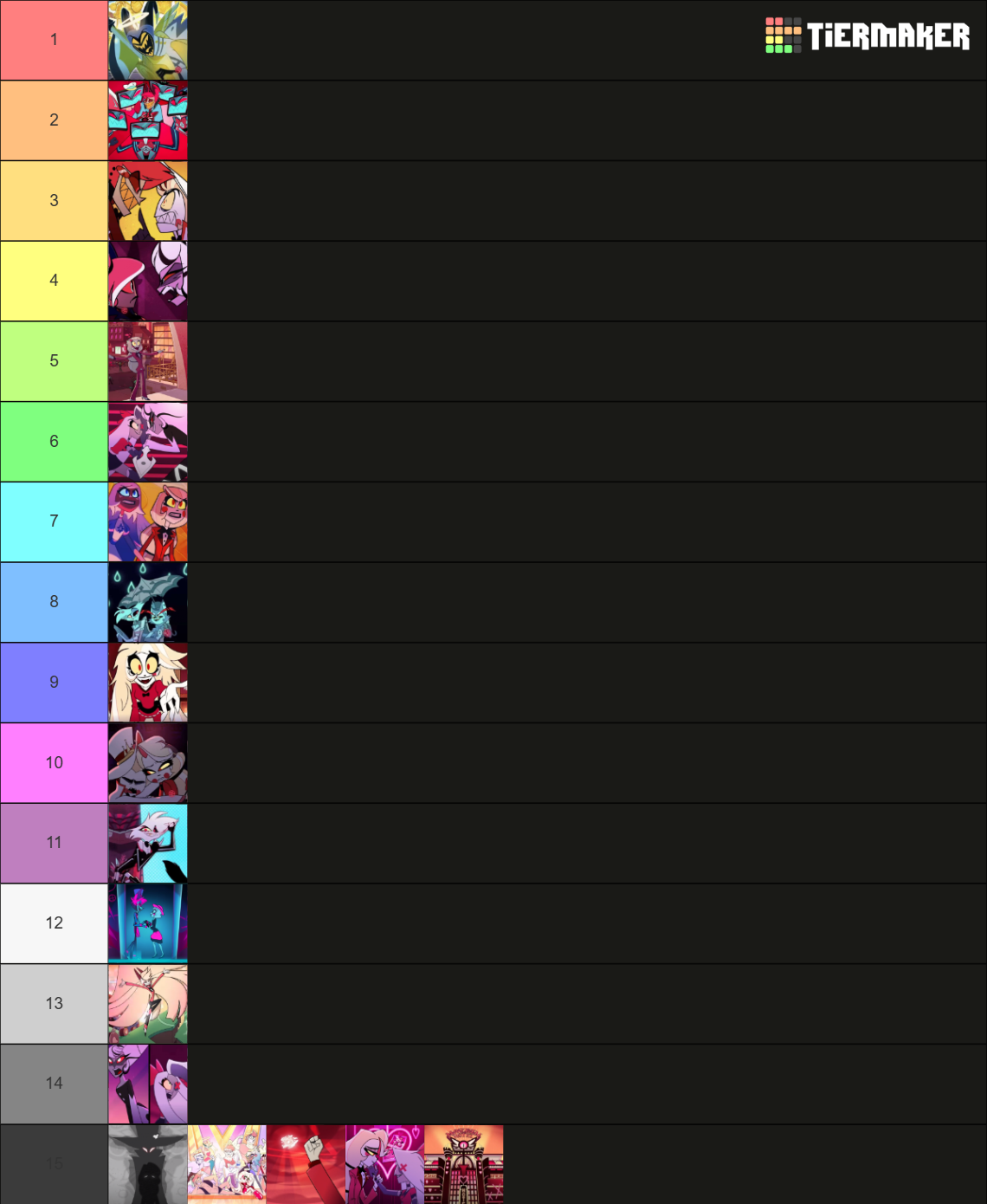 Hazbin Hotel Season 1 Songs Tier List (community Rankings) - Tiermaker