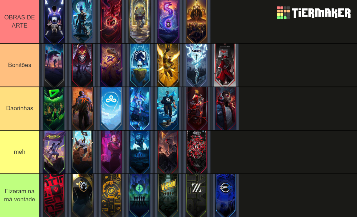 VCT TEAM CARDS by BONOXS Tier List Rankings) TierMaker