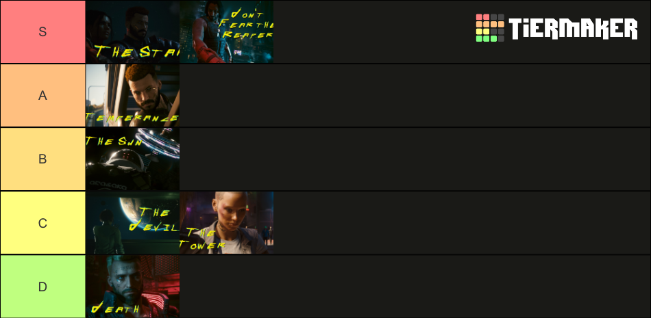 Cyberpunk 2077 Endings Tier List Community Rankings TierMaker   Cyberpunk 2077 Endings 616749 2 1702562171 