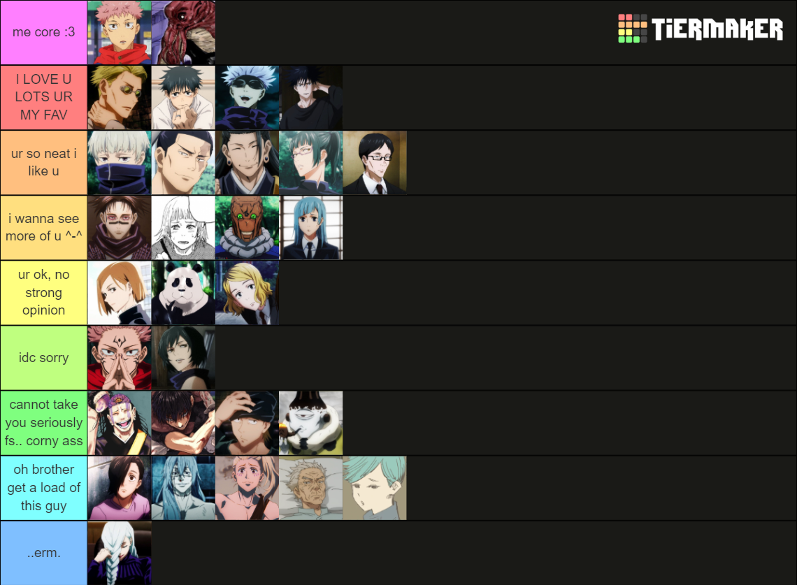 JJK Characters Tier List (Community Rankings) - TierMaker