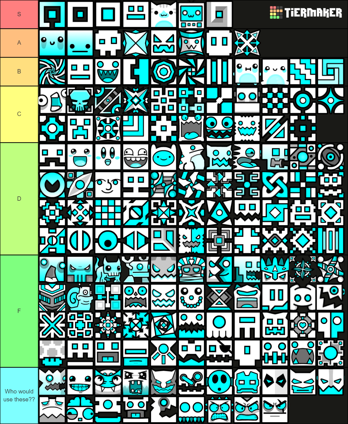 GD 2.2 icon sets Tier List (Community Rankings) - TierMaker