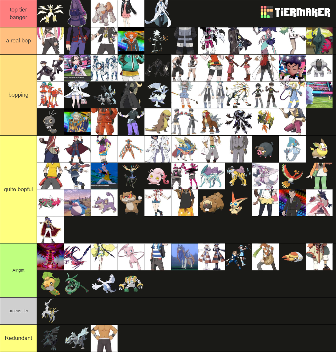 pokemon battle theme tierlist Tier List Rankings) TierMaker