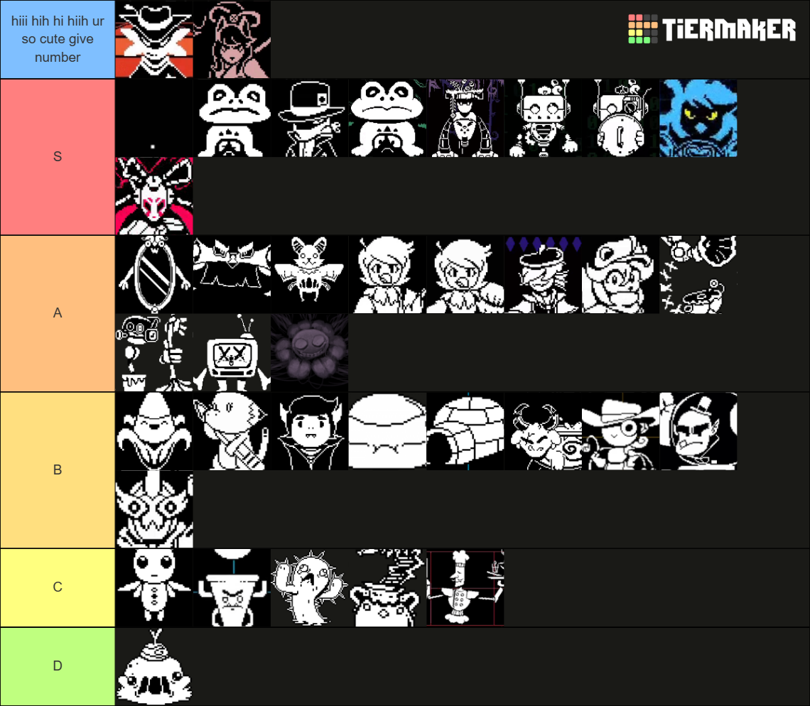 Undertale + Yellow Enemies Tier List (Community Rankings) - TierMaker