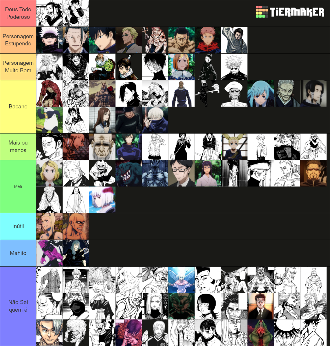 Jujutsu Kaisen All Characters 195 Tier List Community Rankings Tiermaker