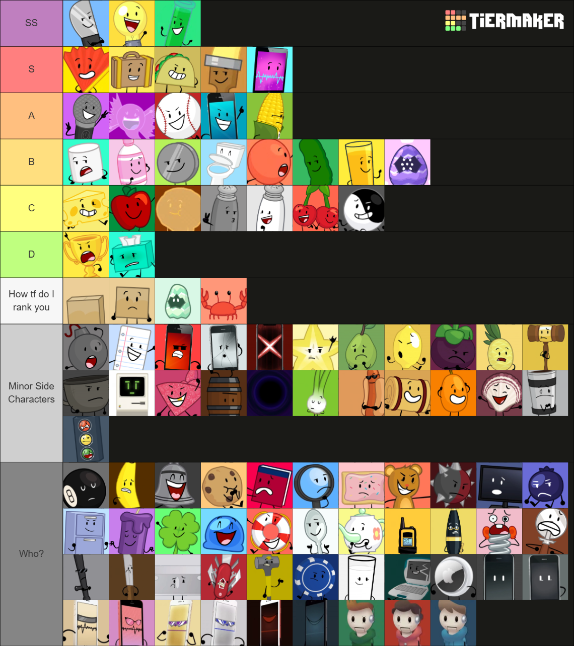 Inanimate Insanity Tier List (Community Rankings) - TierMaker