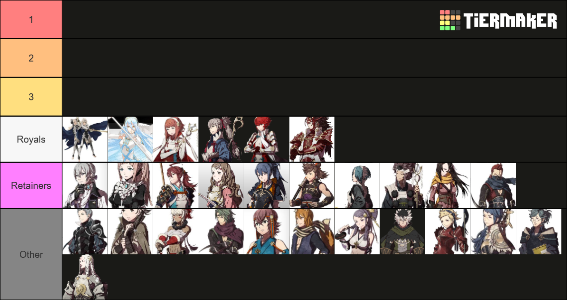 Fire emblem fates birthright Tier List (Community Rankings) - TierMaker