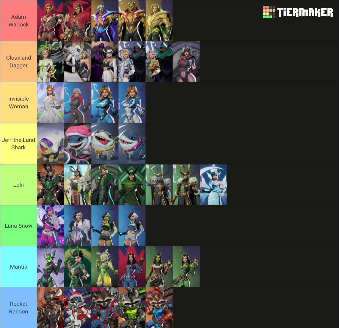 Marvel Rivals Skins Tier List (Community Rankings) - TierMaker