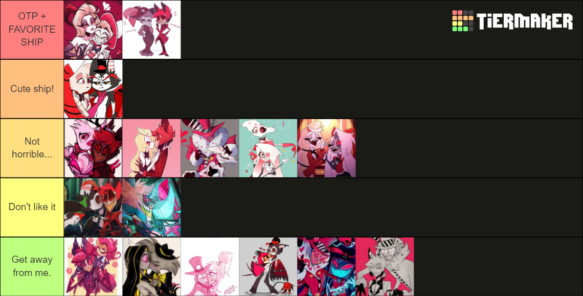 Hazbin Hotel Ships Tier List (Community Rankings) - TierMaker