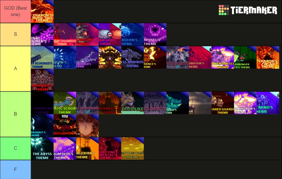 Calamity Mod OST Ranking Tier List (Community Rankings) - TierMaker