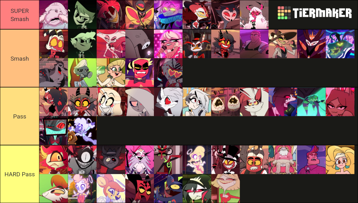 Hazbin Hotel + Helluva Boss ULTIMATE Smash or Pass Tier List (Community ...