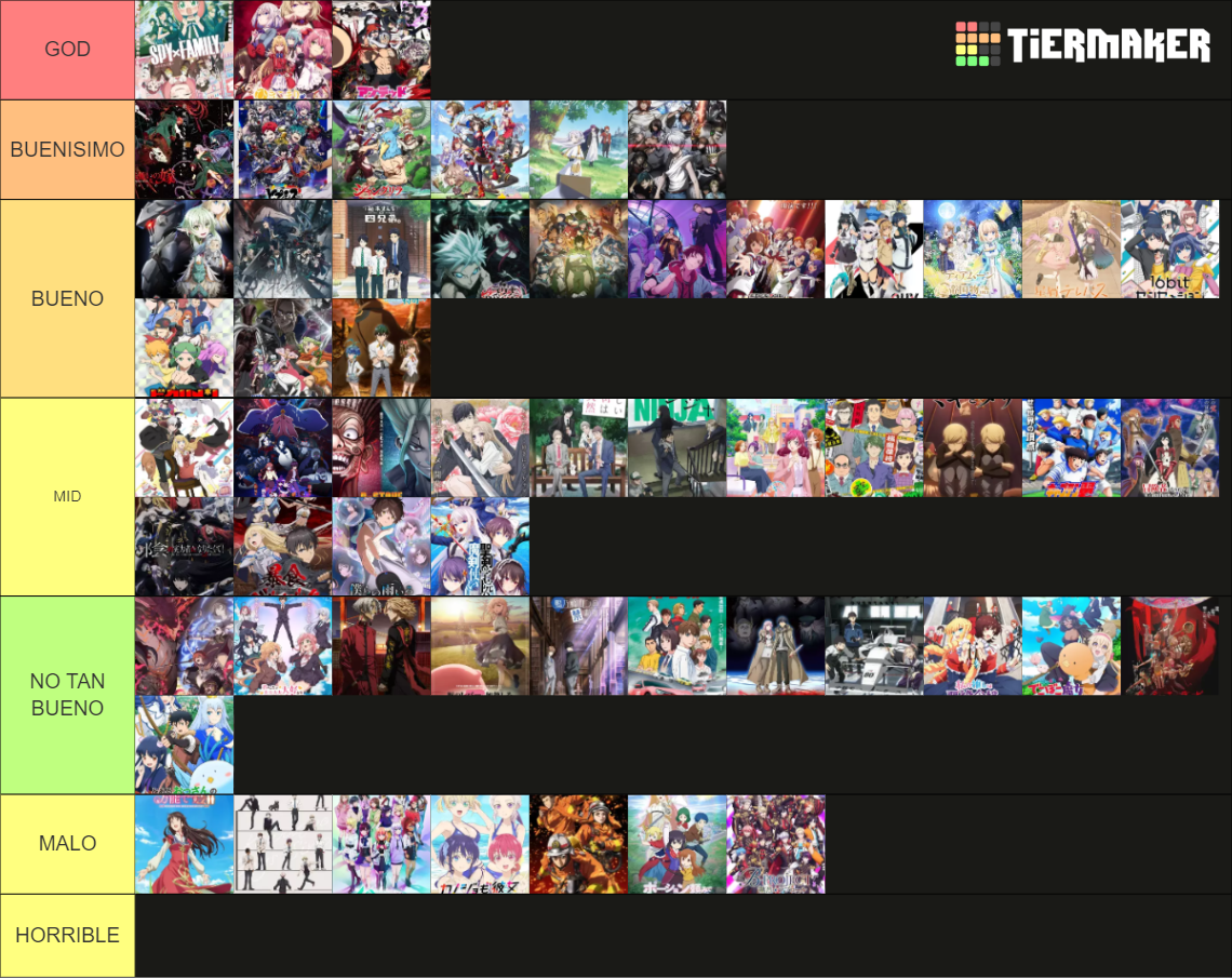 All Fall 2023 Anime based on MAL Tier List (Community Rankings) - TierMaker