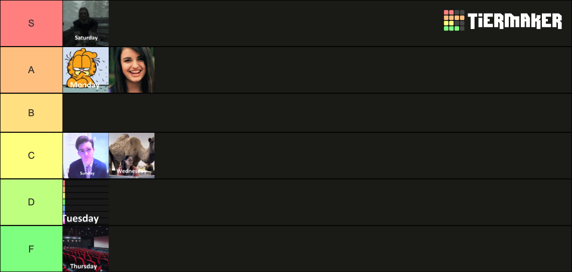 best-days-of-the-week-tier-list-community-rankings-tiermaker