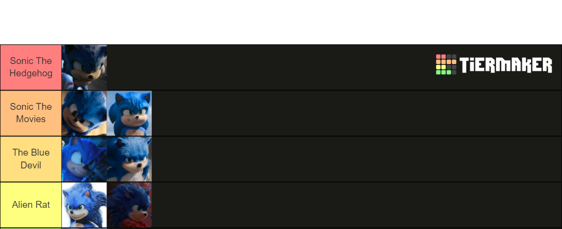 Movie Sonic Models Tier List Community Rankings Tiermaker