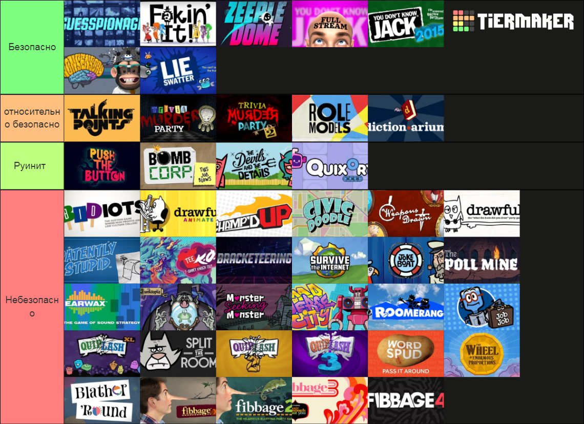 Jackbox Party Packs (1 9) Tier List Rankings) TierMaker