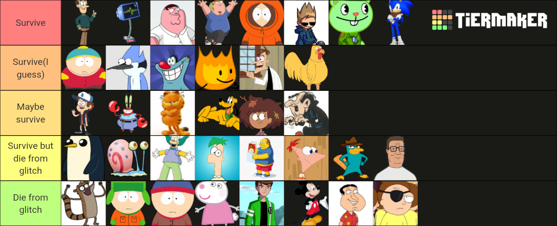 Pibby survivors and non survivors character part 2 Tier List (Community