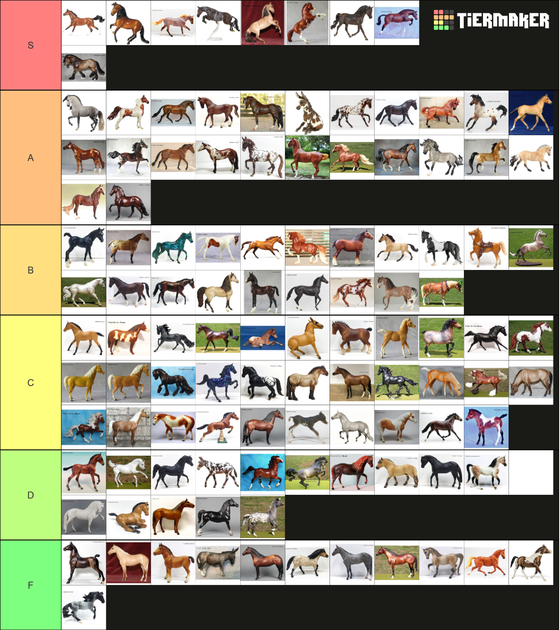 Breyer Traditional Scale Horse/Equine Molds Tier List
