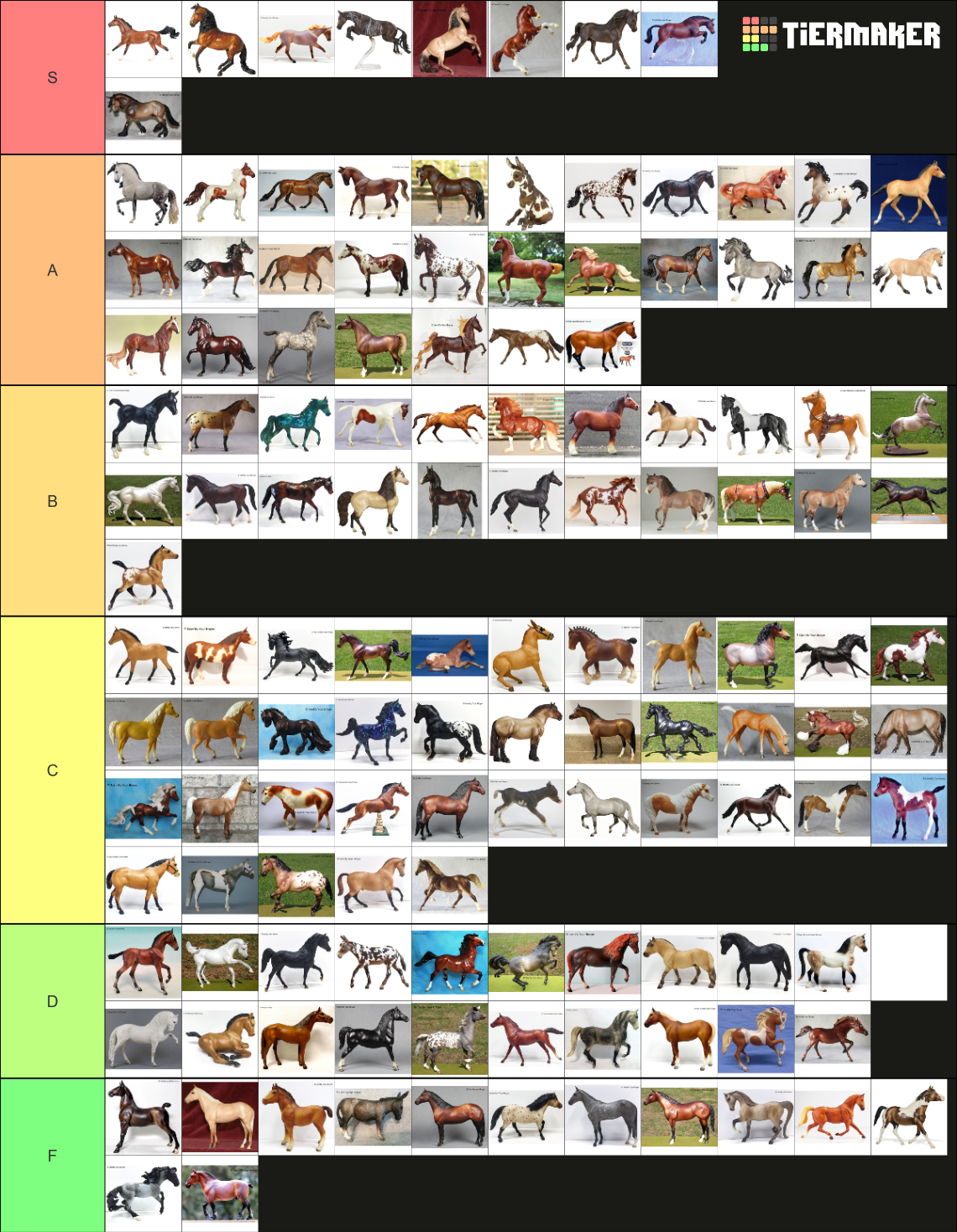 Breyer Traditional Scale Horse/Equine Molds Tier List