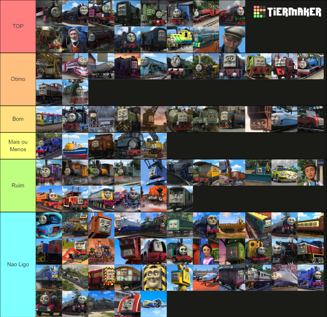 CGI Thomas Characters Tier List (Community Rankings) - TierMaker