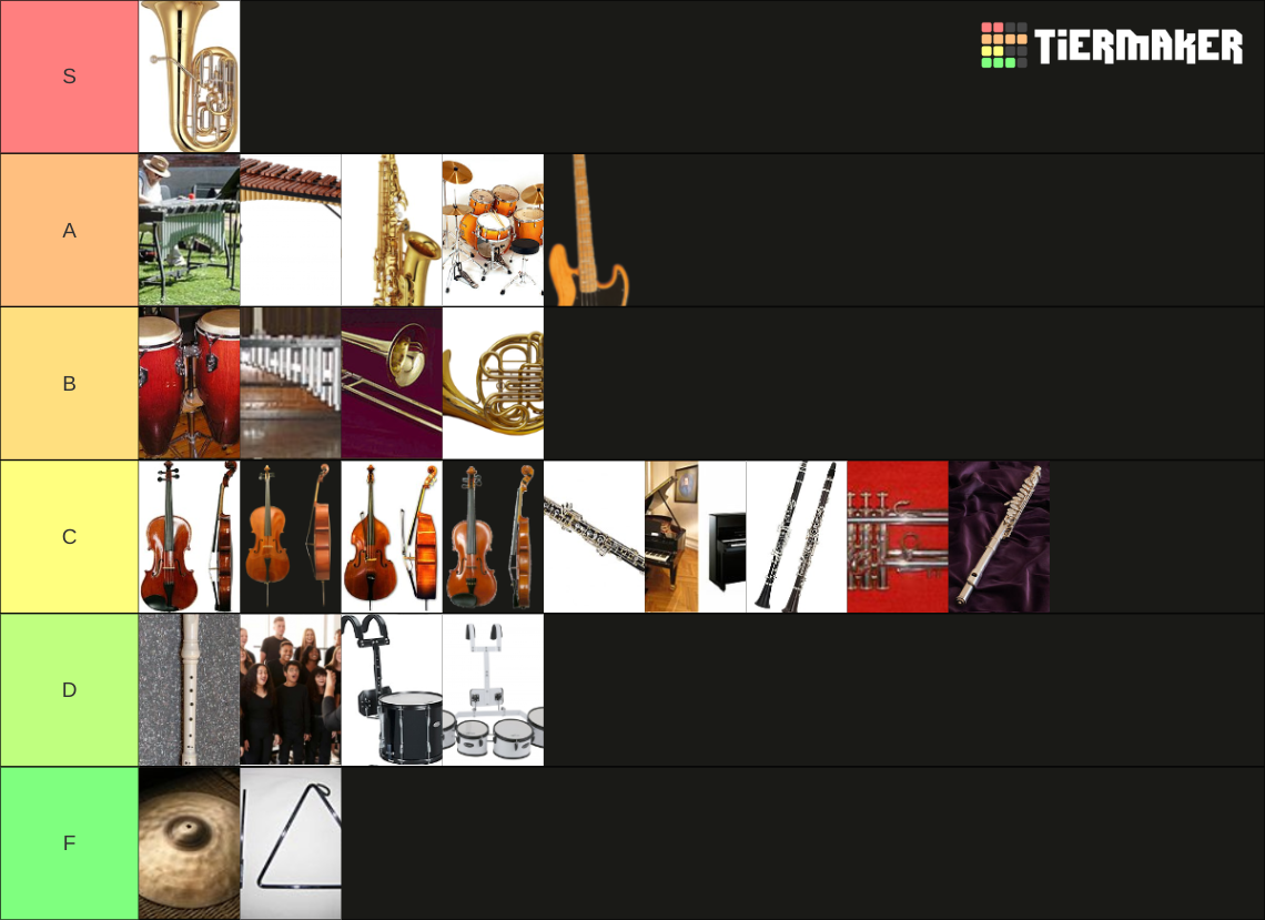 School Instruments Tier List (Community Rankings) - TierMaker