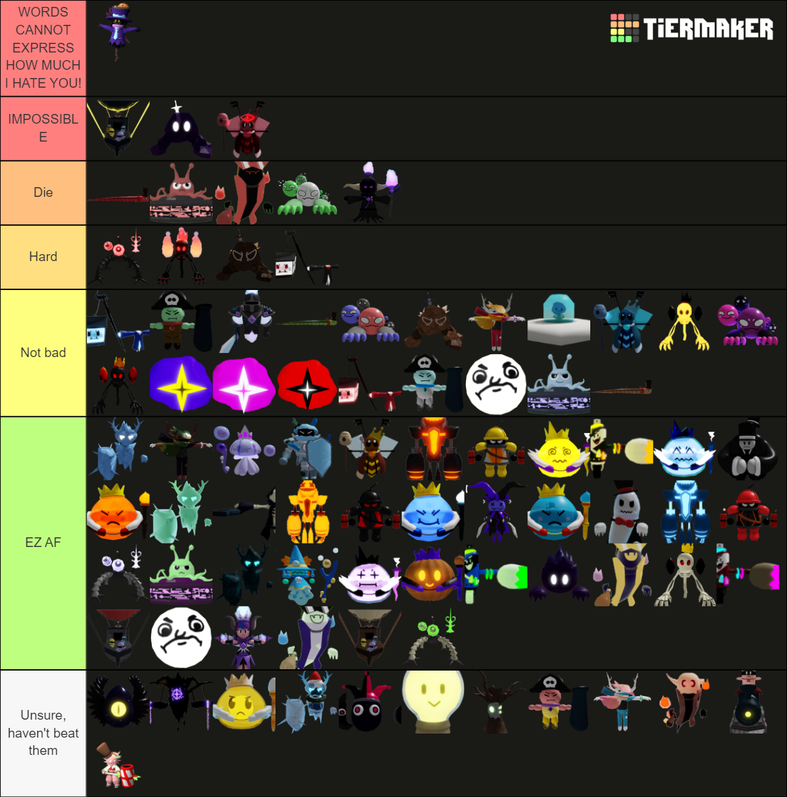 tower heroes all bosses Tier List (Community Rankings) - TierMaker