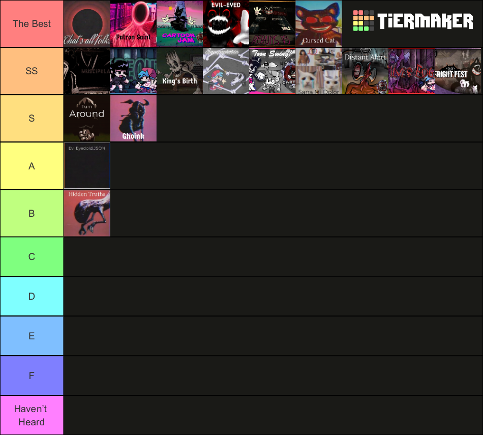 Fnf cartoon cat v2 ost tier list community rankings tiermaker