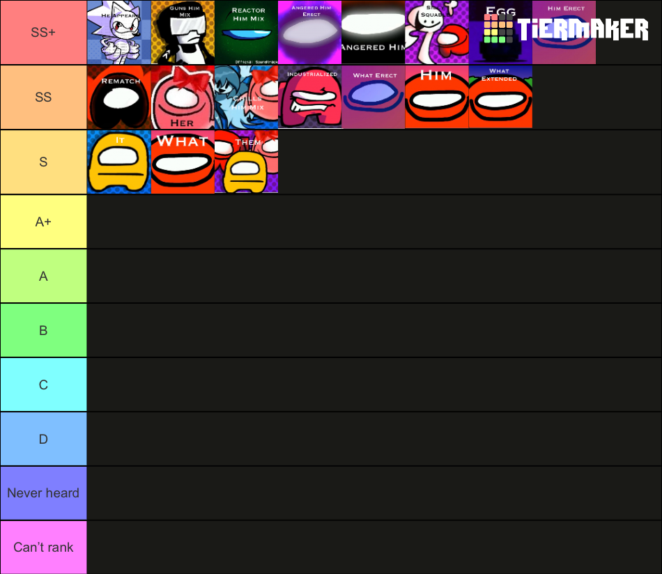 Vs Him OST Tier List (Community Rankings) - TierMaker