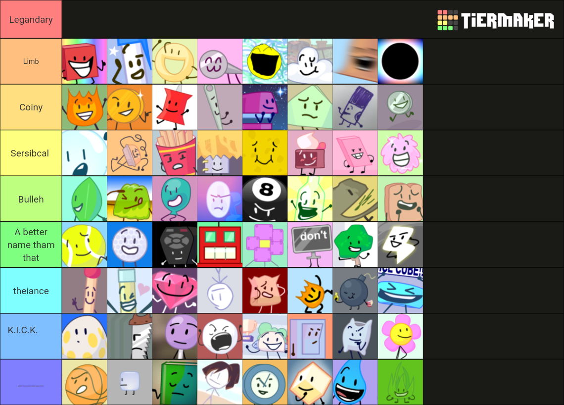 All 64 Bfb Characters Tier List Community Rankings Tiermaker