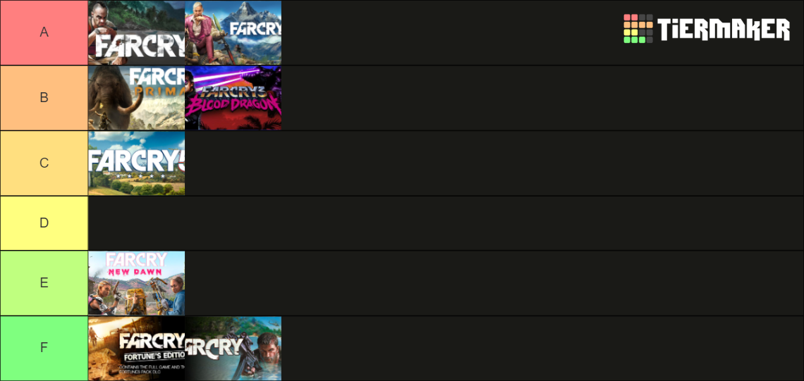 Far Cry Games Tier List Rankings) TierMaker