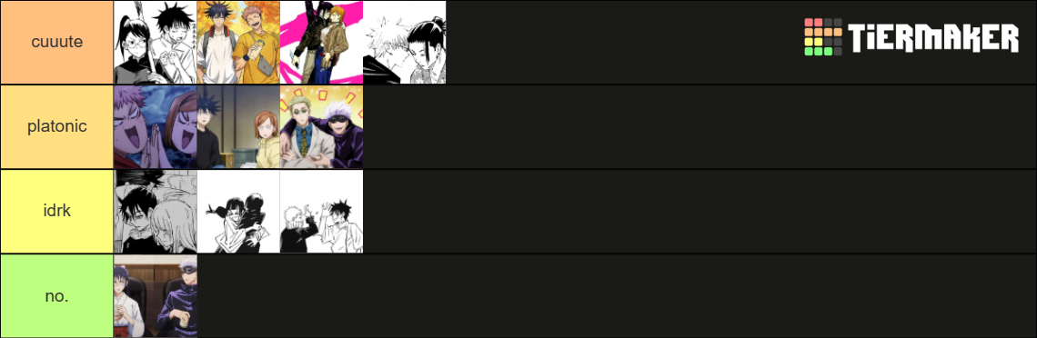 Jujutsu kaisen ships Tier List (Community Rankings) - TierMaker