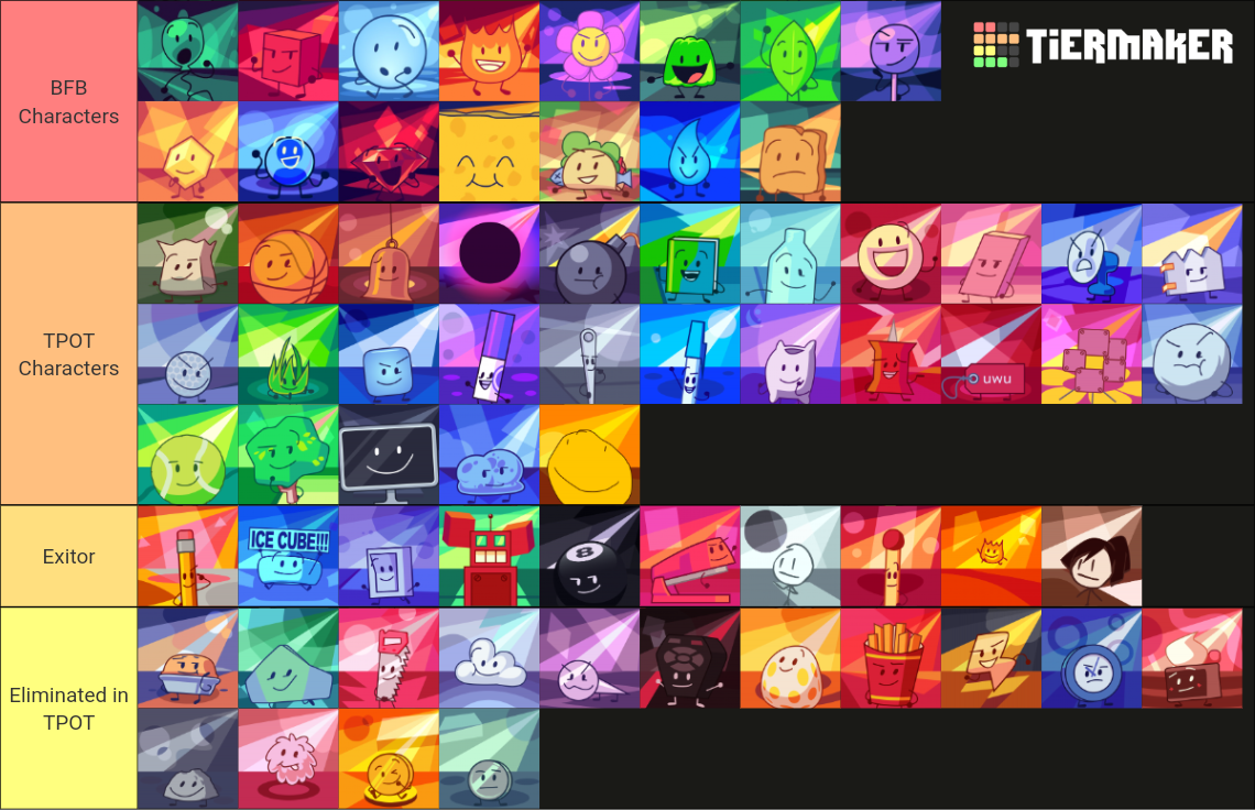 BFB Tiermaker Polysided-Styled Icons Maker Tier List (Community ...