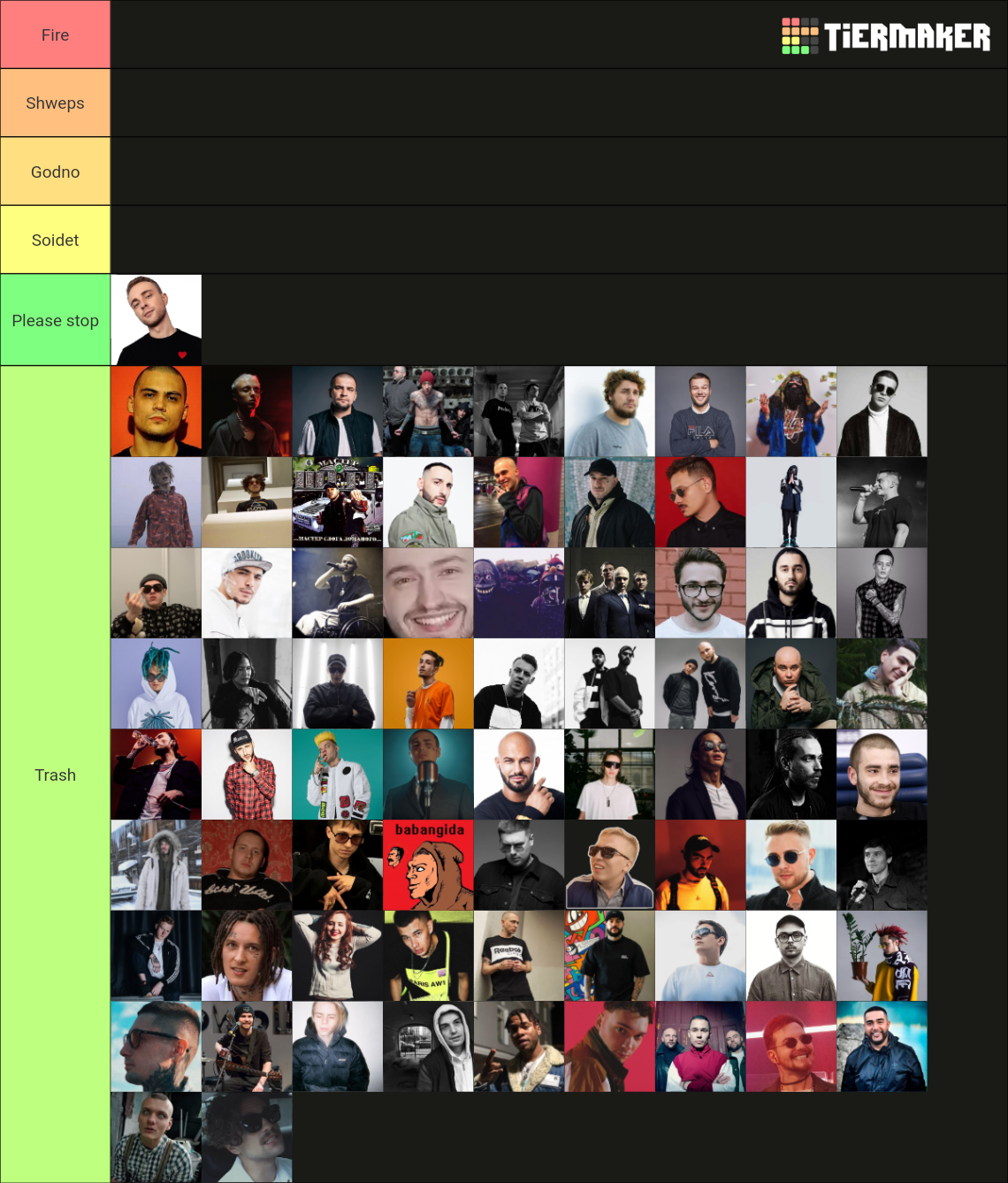 Russian Rappers Tier List (Community Rankings) - TierMaker