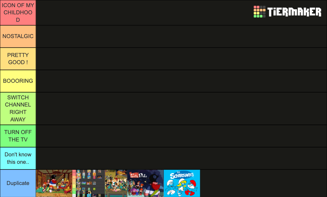 Childhood Cartoon Tier List Community Rankings Tiermaker