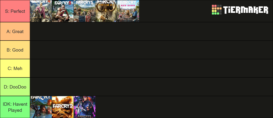 All The Main Farcry Games Tier List Community Rankings Tiermaker All The Main Farcry Games Tier List Community Rankings Tiermaker