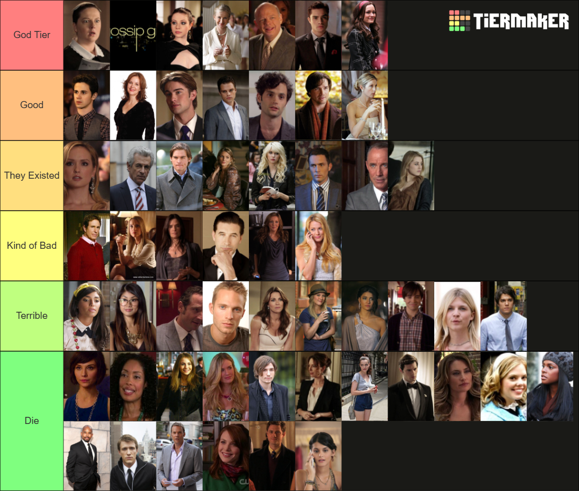 Gossip Girl Characters (ALL) Tier List Rankings) TierMaker