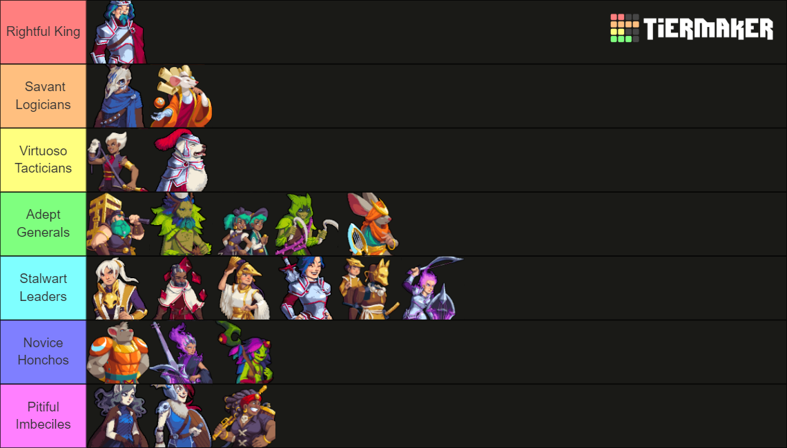 Wargroove 2 Commander Tier List Rankings) TierMaker