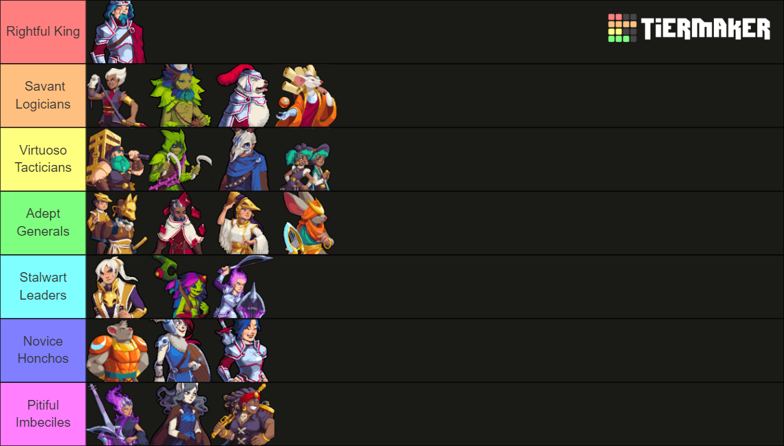 Wargroove 2 Commander Tier List Rankings) TierMaker