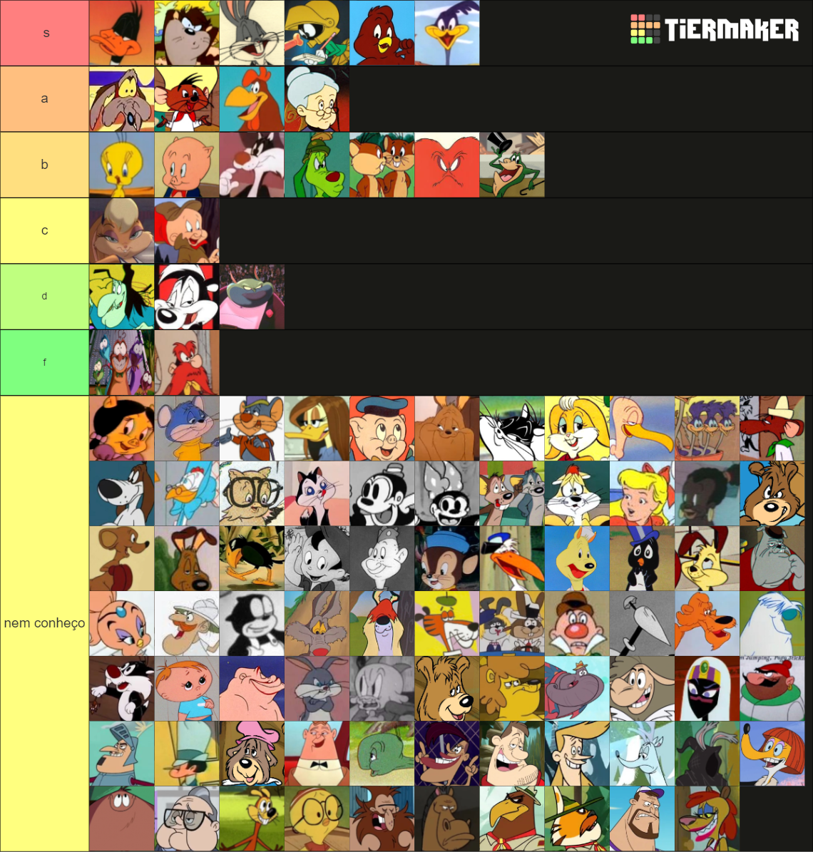 Looney Tune Characters Tier List (Community Rankings) - TierMaker