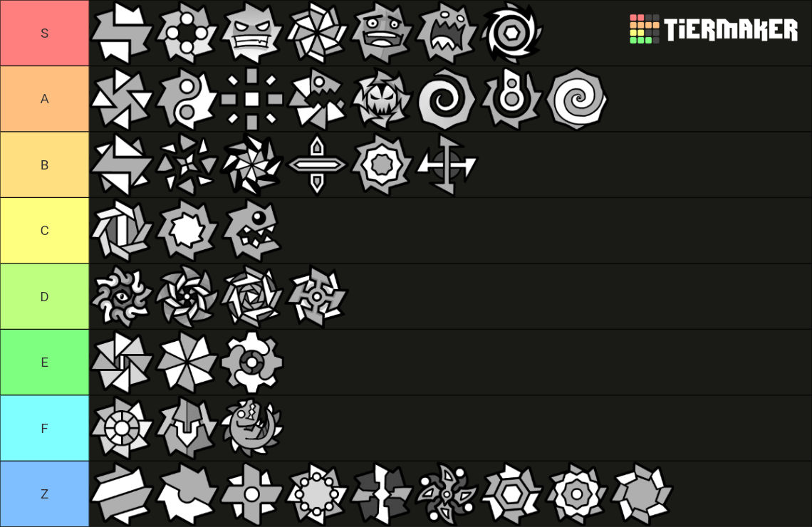 Balls in Geometry Dash Tier List (Community Rankings) - TierMaker